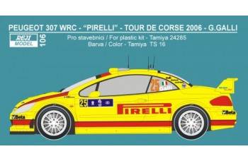 Decal – Peugeot 307 WRC Tour de Corse 2006 - G.Galli 1/24
